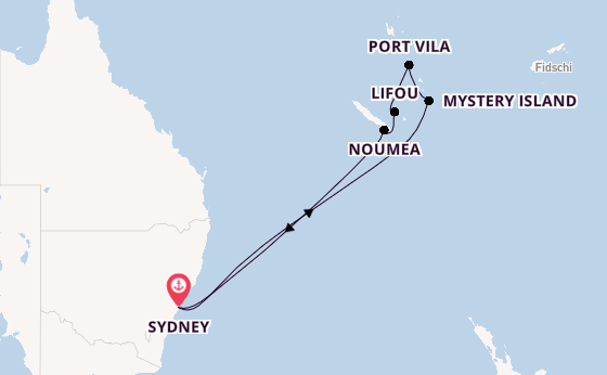 Südsee ab Sydney auf der Carnival Adventure