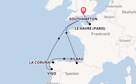 England ab Southampton, Großbritannien auf der Liberty of the Seas®