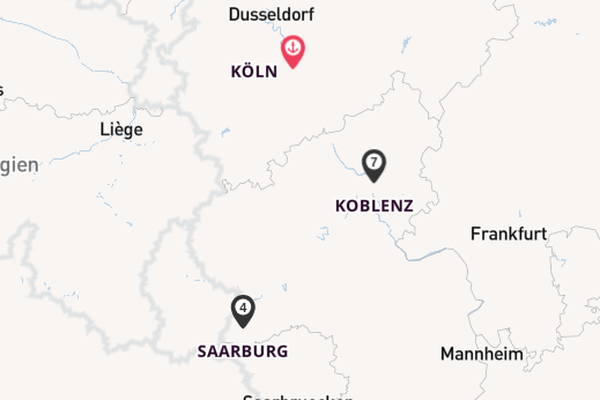 Mosel ab Köln, Deutschland auf der DCS Amethyst 2