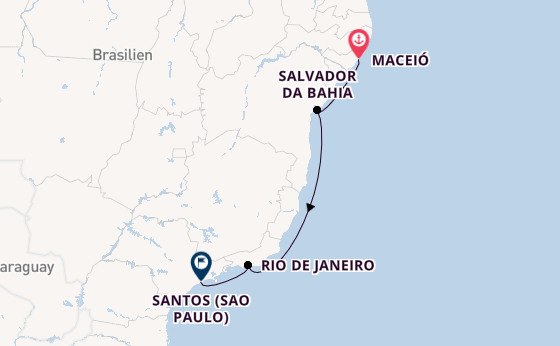 Brasilien ab Maceió, Brasilien auf der Costa Diadema