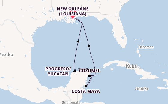 Westliche Karibik ab New Orleans (Louisiana), USA auf der Mariner of the Seas