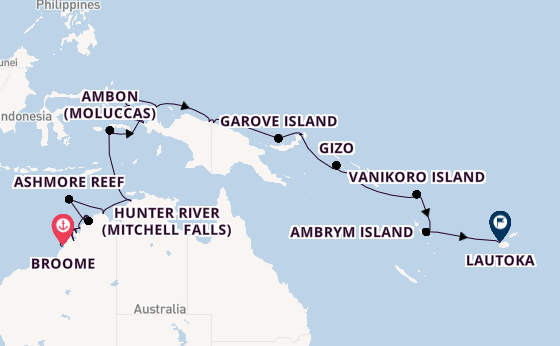 Australia from Broome, Australia with the Seabourn Pursuit