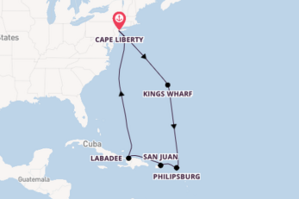 Cruise in 10 dagen naar Cape Liberty met Royal Caribbean