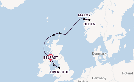 Cruise with Ambassador Cruise Line from Belfast