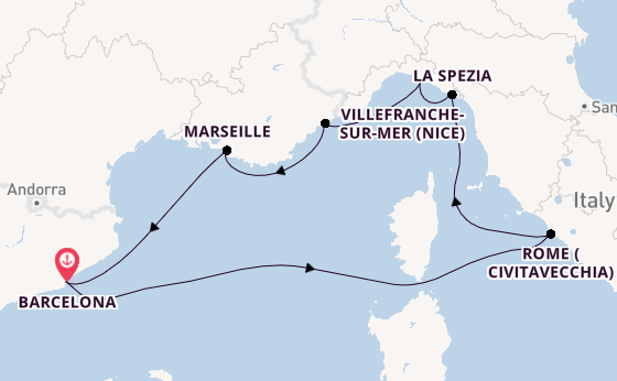 Barcelona to the Eternal City: A Cruise of Art, Coastlines & Culture