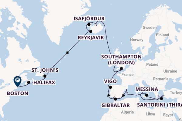 Transatlantic & Repositioning from Rome (Civitavecchia), Italy with the Majestic Princess