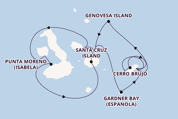 Galapagos Islands from San Cristobal Island, Galapagos, Ecuador with the Silver Origin