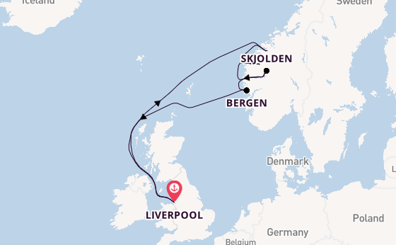 Norway from Liverpool, England with the Borealis