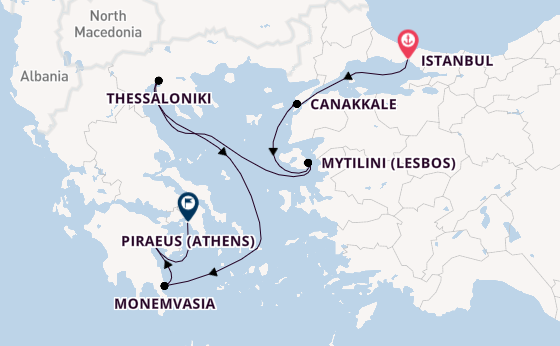 Eastern Mediterranean from Istanbul, Turkey with the Azamara Onward