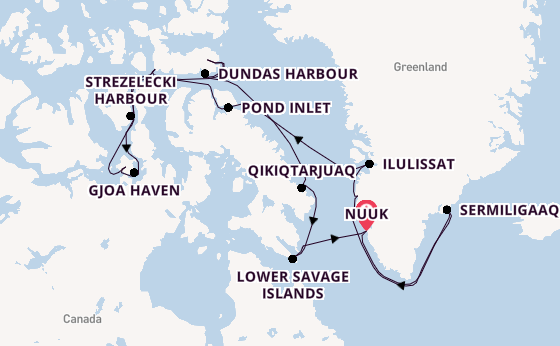 Arctica vanaf Nuuk, Groenland met de Silver Wind