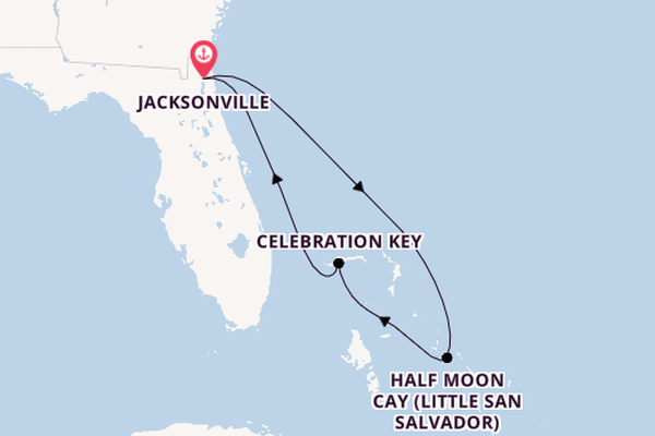 Caribbean from Jacksonville, Florida, USA with the Carnival Elation