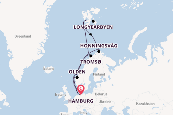 Noorwegen vanaf Hamburg, Duitsland met de MSC Preziosa