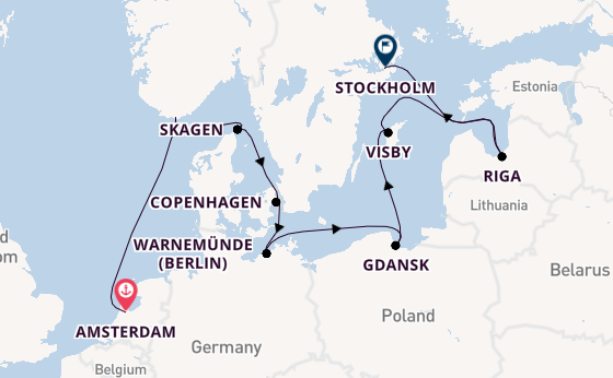 Norway from Amsterdam, Netherlands with the Seven Seas Voyager