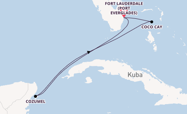 Karibik ab Fort Lauderdale (Port Everglades), USA auf der Oasis of the Seas