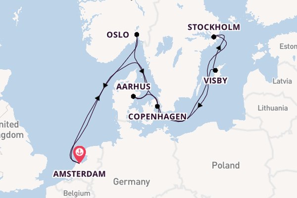 Norway from Amsterdam, Netherlands with the Celebrity Eclipse