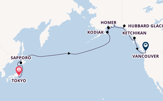 Transpacific from Tokyo, Japan with the Viking Orion