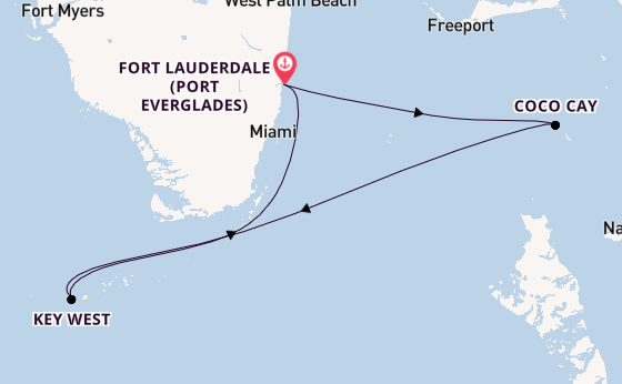 Karibik ab Fort Lauderdale (Port Everglades), USA auf der Jewel of the Seas