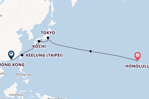 Japan from Honolulu, Hawaii, USA with the Seabourn Encore