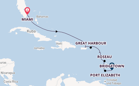 Karibik ab Miami auf der Seabourn Ovation