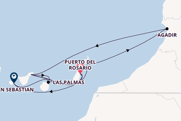 Kanarische Inseln ab Puerto del Rosario, Fuerteventura, Spanien auf AIDAmar