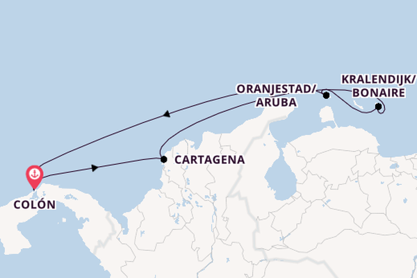 Southern Caribbean from Colón, Panama with the Serenade of the Seas