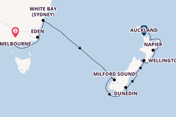 New Zealand From Melbourne with the Azamara Pursuit