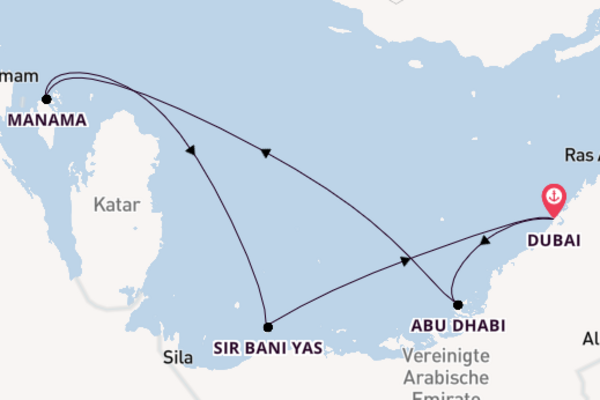 8 Tage Emirate und Orient Kreuzfahrt