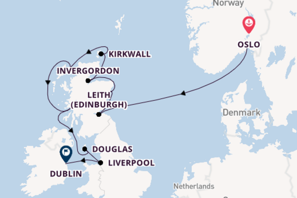12 day voyage to Dublin from Oslo