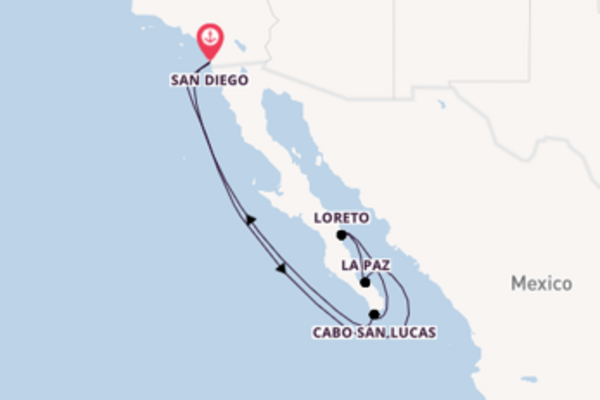 Cruise naar San Diego via Loreto