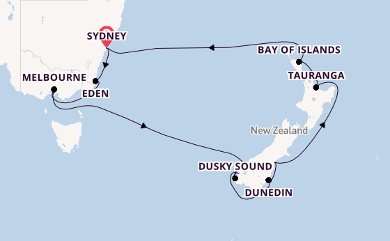 Australië en Nieuw-Zeeland vanaf Sydney, Australië met de Norwegian Spirit