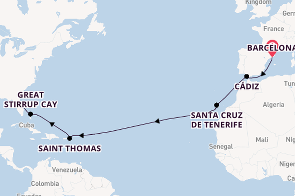 Transatlantic from Barcelona, Spain with the Norwegian Epic