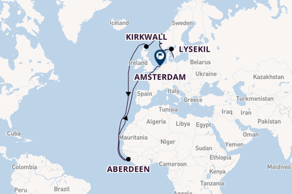 Noorwegen vanaf Kopenhagen, Denemarken met de Seven Seas Mariner