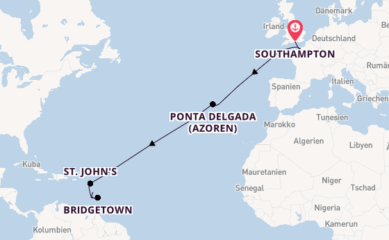 Südliche Karibik ab Southampton, Großbritannien auf der MSC Meraviglia