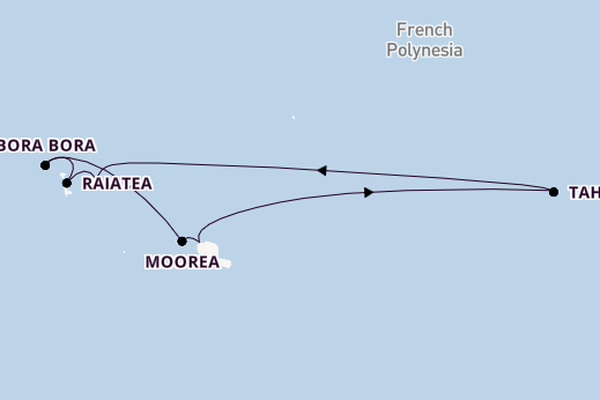 French Polynesia from Papeete, Tahiti, French Polynesia with the Evrima