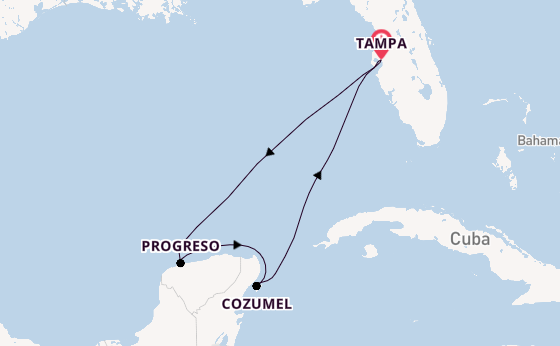 Western Caribbean from Tampa, Florida with the Radiance of the Seas