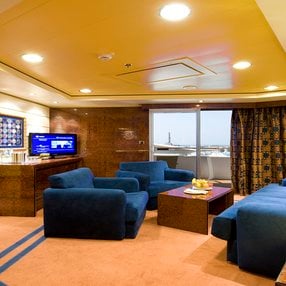 Come aboard the undefined and discover one of 58 cabin categories on a total of 14 decks that can accommodate 4363 passengers. Choose your dream cabin and feel at home on board the undefined!