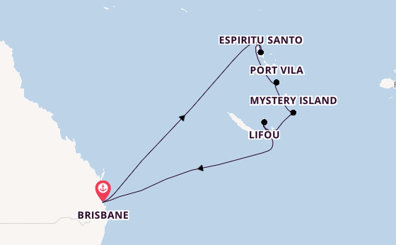 South Pacific from Brisbane, Australia with the Carnival Encounter