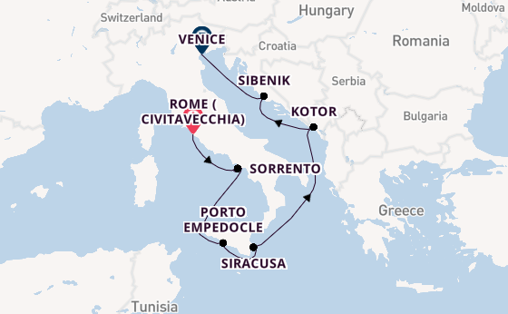 Western Mediterranean from Rome (Civitavecchia), Italy with the Azamara Journey