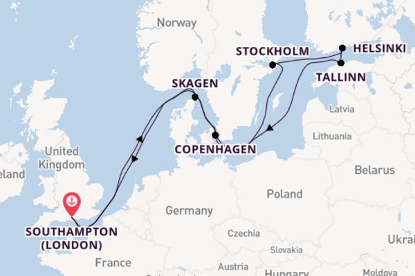 England From Southampton with the Celebrity Apex