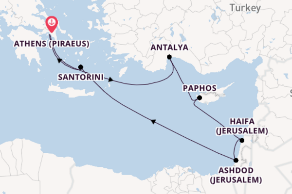 Spectacular voyage from Athens (Piraeus) with Silversea