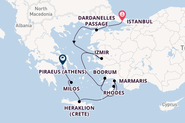 Eastern Mediterranean from Istanbul, Turkey with the Seven Seas Explorer