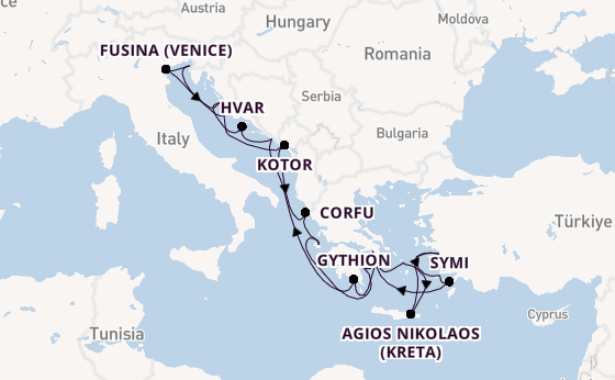Oostelijke Middellandse Zee vanaf Athene (Piraeus), Griekenland met de Seabourn Quest