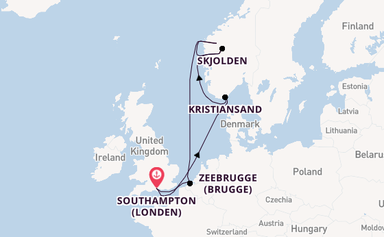 Noorwegen vanaf Southampton (Londen), Engeland met de Freedom of the Seas