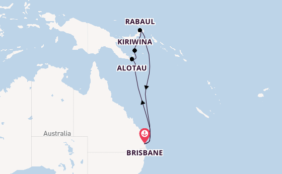 Australia from Brisbane, Australia with the Carnival Encounter