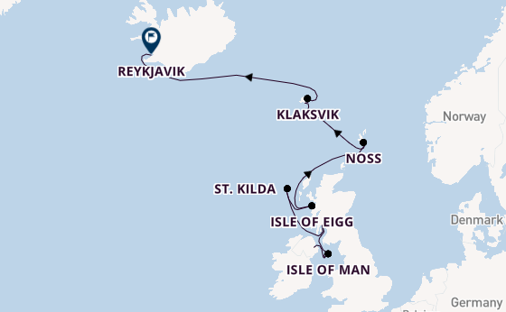 British Isles from Belfast, Northern Ireland, United Kingdom with the Seabourn Pursuit