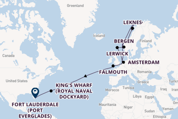 Transatlantic & Repositioning from Rotterdam, Netherlands with the Rotterdam