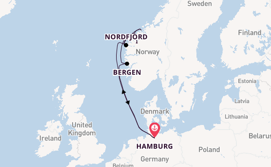 Norway from Hamburg, Germany with the Costa Favolosa