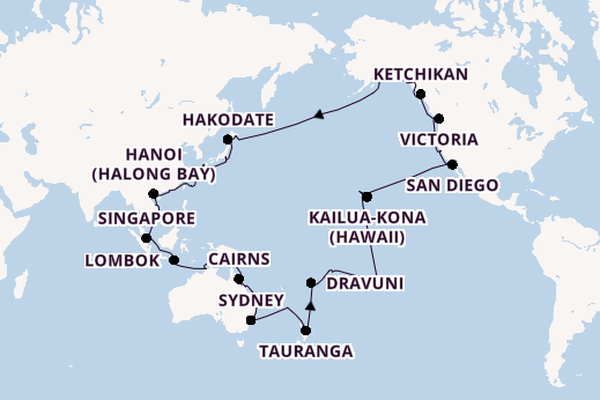 Transpacific from Brisbane, Australia with the Grand Princess