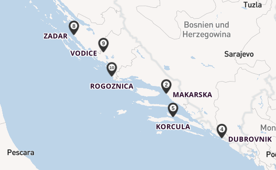 Kroatien ab Trogir, Kroatien auf der LIBERTY 