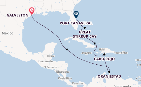 Caribbean vanaf Galveston, Verenigde Staten met de Norwegian Escape